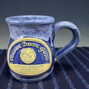 Deneen Pottery Hand Made Coffee Mug Cup Colonial Dental Group Stoneware Mug Cup